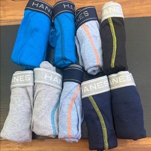 Hanes Boy’s Boxer Brief Multipack in Blue, Gray & Black